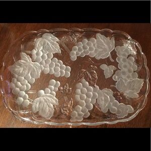 WP&G Vineyard Crystal 15 x 10 Serving Tray.